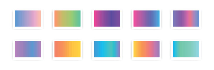 Big collection colorful metallic gradient illustration.  Best modern unique Trends UI Gradient color, colorful gradient meshes suitable for text, eps10 vector.