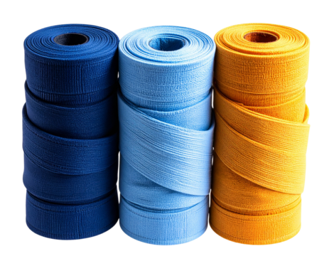  Three Layered Knee Wraps with Twisted Arrangement, isolated on transparent background PNG