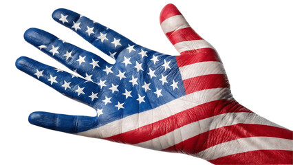 Hand painted with usa flag design symbolizing patriotism
