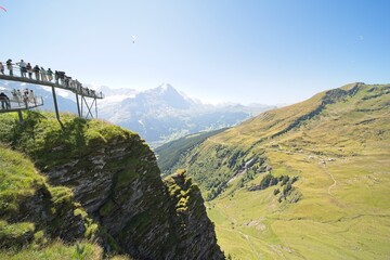 Landscape in Switzerland near Grindelwald in the Bernese Oberland. 