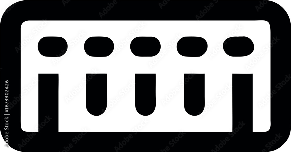 Aufkleber stylized vector illustration of a tech connector symbol for circuitry and data transfer