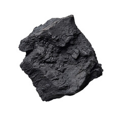 Fototapeta premium Black Charcoal Lump on Black Background