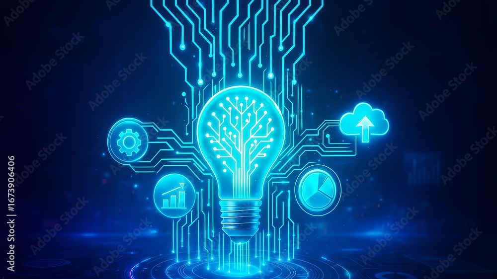 Poster digital innovation with cloud computing, data analytics, and artificial intelligence for business op