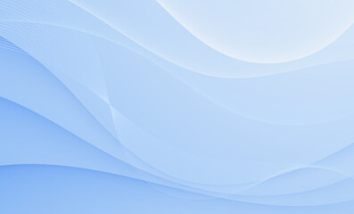 Abstract blue wave background with smooth light curves and gradient design