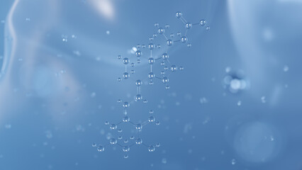 calcitroic acid molecular structure, 3d model molecule, vitamin d metabolite structural chemical formula view from a microscope