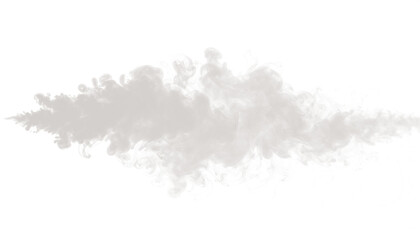 PNG of white smoke gently outlining top edge in a soft curved trail, transparent airy vapor effect...