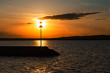 sunset over the sea