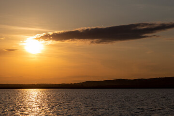 sunset over the sea