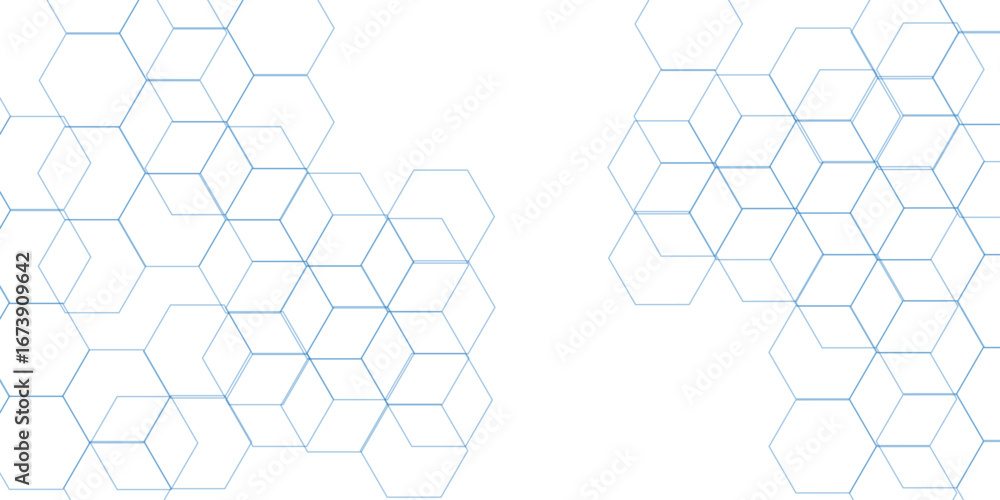 Aufkleber abstract geometric blue texture background. blue hexagon 3d background texture. 3d rendering illustr