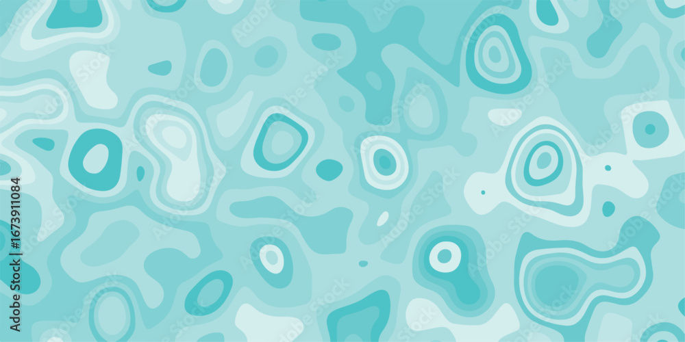 Aufkleber abstract blue paper cut style design. abstract vector seamless pattern with multicolor trendy contem