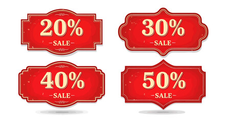 set of discount labels