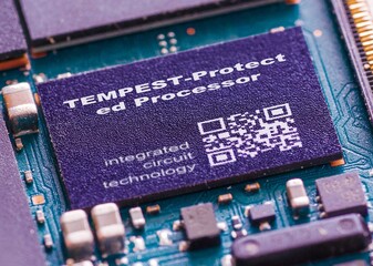 TEMPEST-Protected Processor Shielded to prevent electromagnetic leakage and eavesdropping.