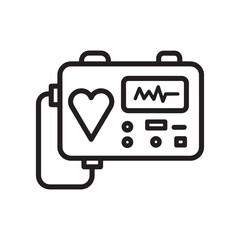 Medical device showing heartbeat and vital signs for healthcare use