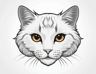 Birman Cat Head Vector Art, Intricate Powerful and Ready for Print or Web, Sharp Details. Strong Identity. Timeless Design, Symbolize Strength
