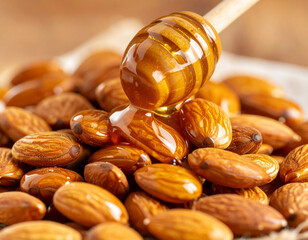 Almond Honey Golden Sweetness Indulgence Background