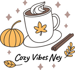 Fall Autumn Halloween Drink SVG Design