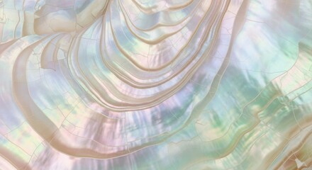 Lustrous mother of pearl surface texture with ethereal iridescence effect