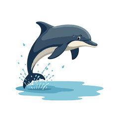 Obraz premium Dolphin jumping out of water