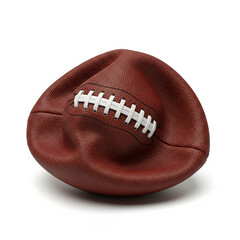 Fototapeta premium A deflated American football isolated on white
