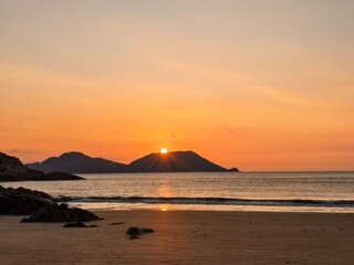 sunrise over the sea and beach
