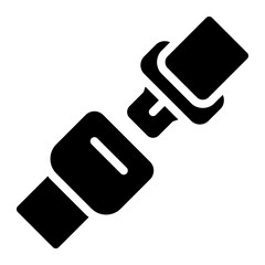 safety belt glyph icon