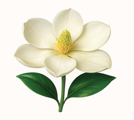 Isolated close-up of a white and yellow frangipani flower blossom with pink accents