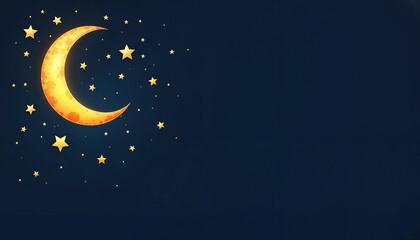 Naklejka premium vector illustration of a night sky with stars