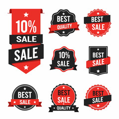 Obraz premium Set black price tags with different discount 