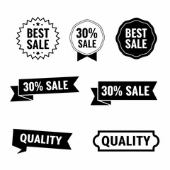 Obraz premium Set of vector sale labels, Best sale labels