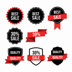 Set of vector sale labels