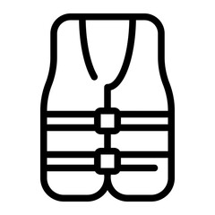 reflective vest line icon