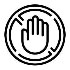 untouched line icon