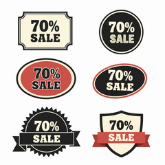 Obraz premium Set of promotion badge vectors
