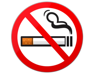 No Smoking Sign on Transparent Background