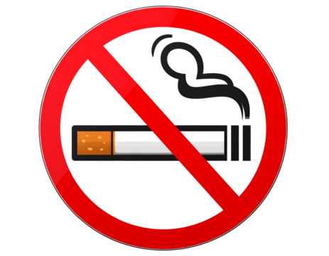  No Smoking Sign on Transparent Background