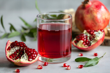 pomegranate and juice