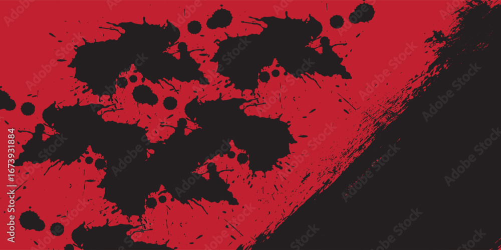 Poster modern splatter ink grungy background in abstract style vector. vector background art