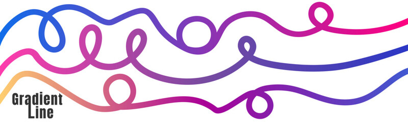 Abstract background lines. Abstract gradient color shapes. Wavy graphic design elements. Rainbow Color ribbons pattern.