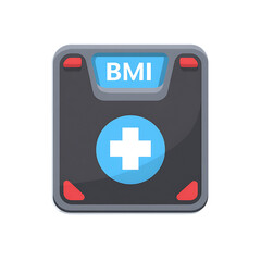 Obraz premium Digital Body Mass Index Calculator Icon for Health Tracking App