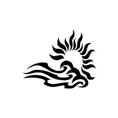 tribal tattoo design with white background