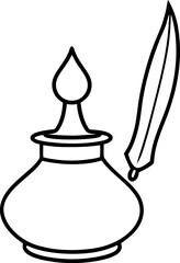 oil lamp vector illustration