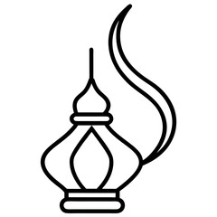 oil lamp isolated on white