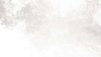 PNG of white smoke gently framing left and right edges, isolated airy vapor with transparent...