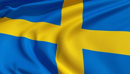 Swedish national flag with blue field and yellow Scandinavian cross, symbolizing heritage, identity, and Nordic tradition.