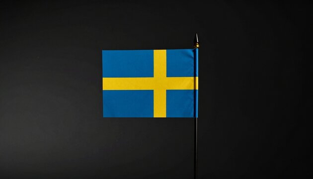 Swedish national flag with blue field and yellow Scandinavian cross, representing heritage, identity, and Nordic symbolism.
