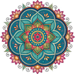 Creative floral mandala design