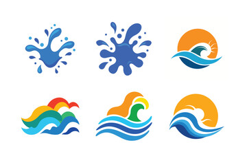 Obraz premium Ocean Wave Splash Vector Image Dynamic Water Designs for Creative Projects