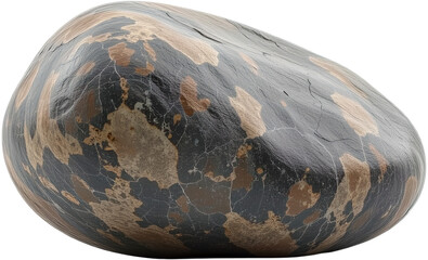 a unique patterned rock. The rock has a beautiful natural pattern with mixed dark and light colors