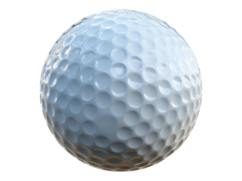 Closeup of a shiny white golf ball isolated on black, Isolated On White Background, Png Transparent