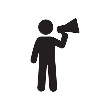 recommend clip art: Person with Megaphone Icon – Announcement, Advocacy & Campaign